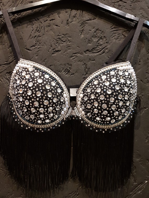 Diamante Sparkle Fantasy Bling Bra,crystal Bra Carnival EUR 85B -   Australia