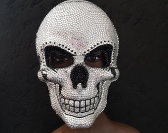 Skull Mask, Halloween Mask, Rave Mask, DJ Mask, Masquerade Mask, Rave Clothing, Skeleton Mask, Festival Mask, Dance Wear, Festival Wear