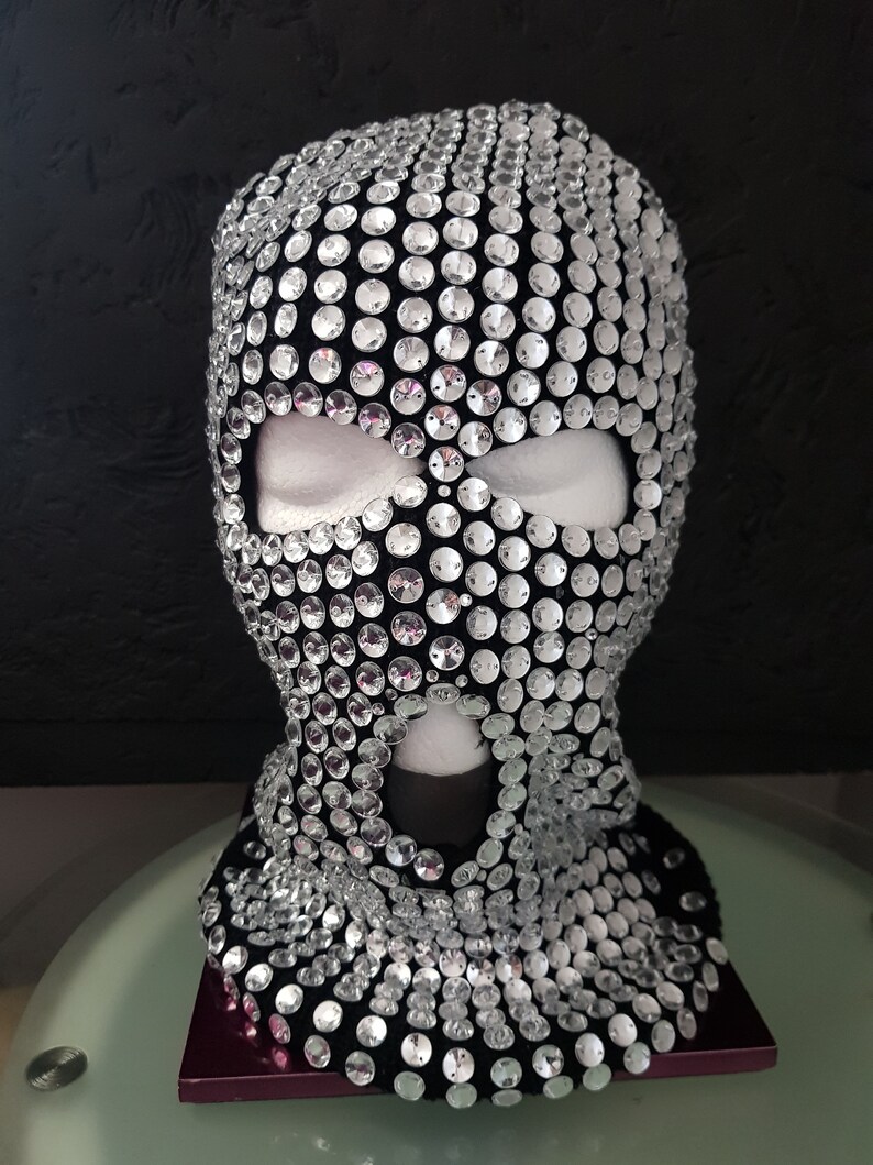 Crystal ski mask.burning man