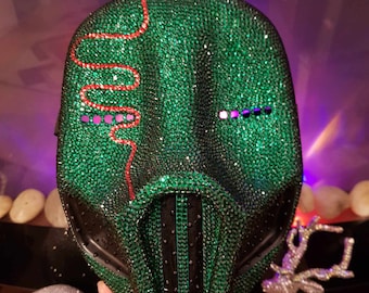 Crystalized Sickick dj Mask  green Sick mask fashion mask festival mask