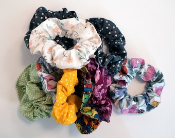 Just Scrunchies - Optional Zipper - Pick Your Fabric - Hair Scrunchie