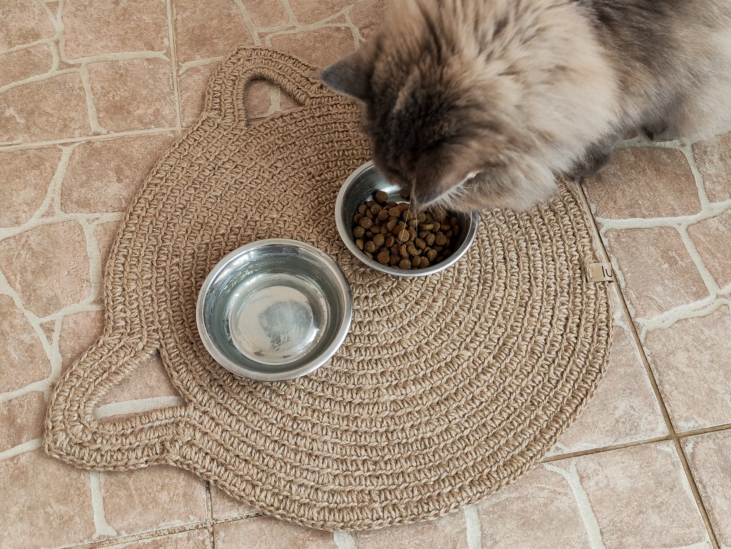 Jute cat rug placemat or scratcher Etsy