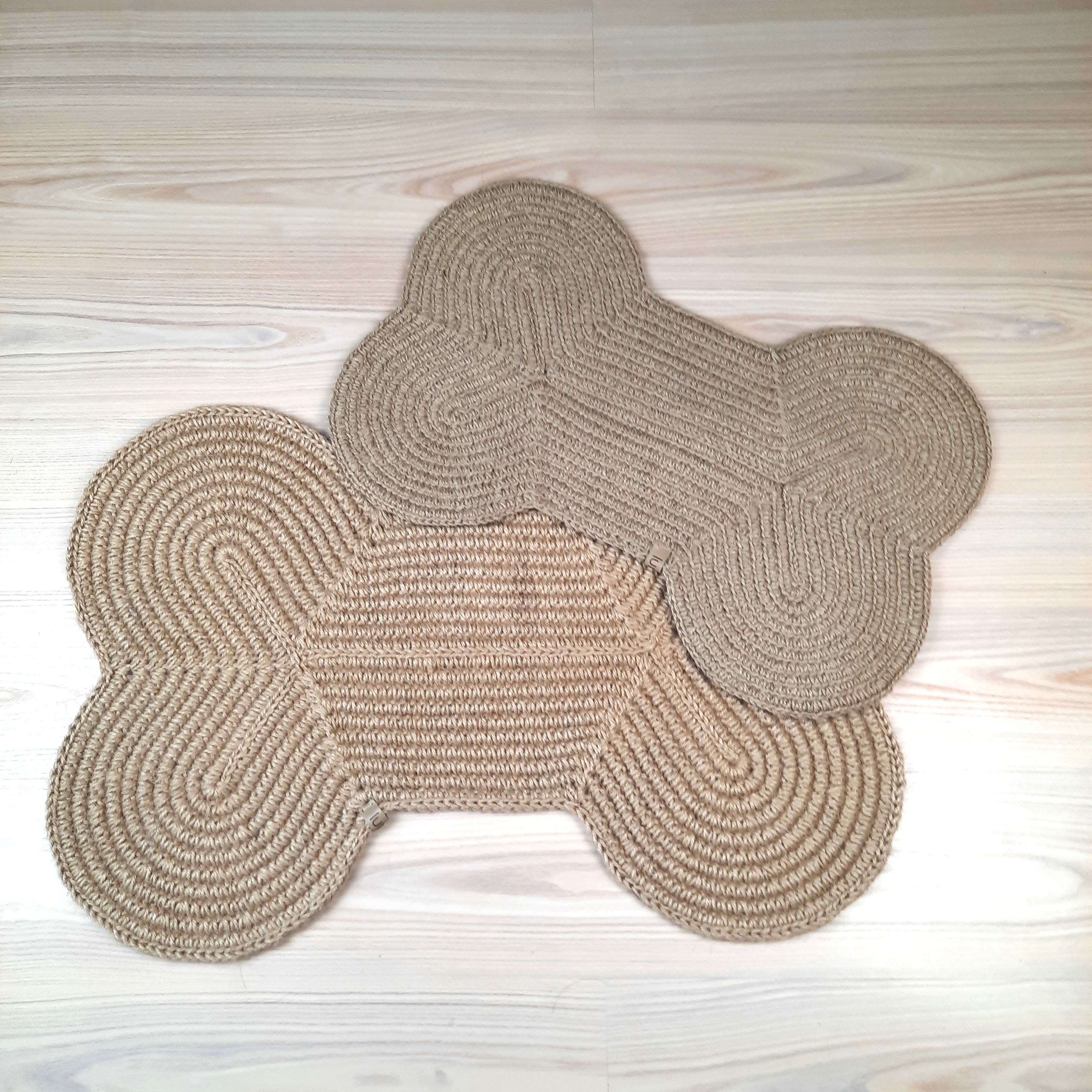 Dog Bowls Jute Placemat Large Pet Food Mat Dog Lover Gift Etsy