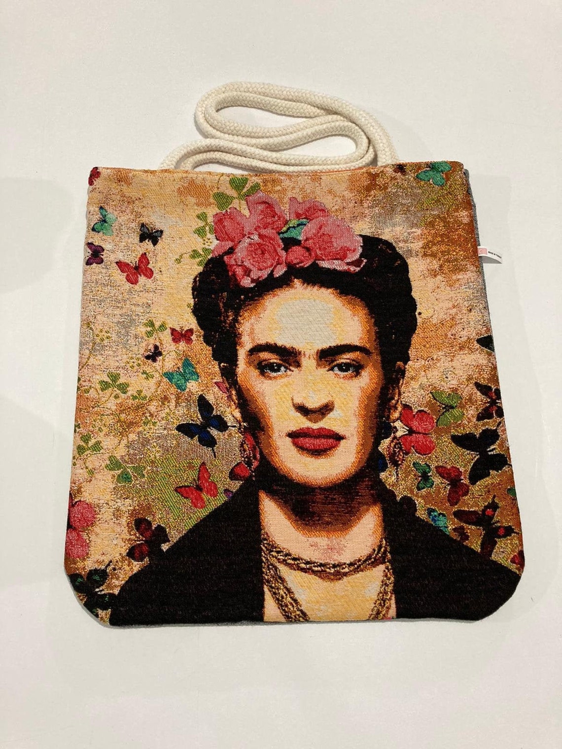 Frida Kahlo Woven Bag Beach Bag Tapestry Gobelin Bag Daily Etsy