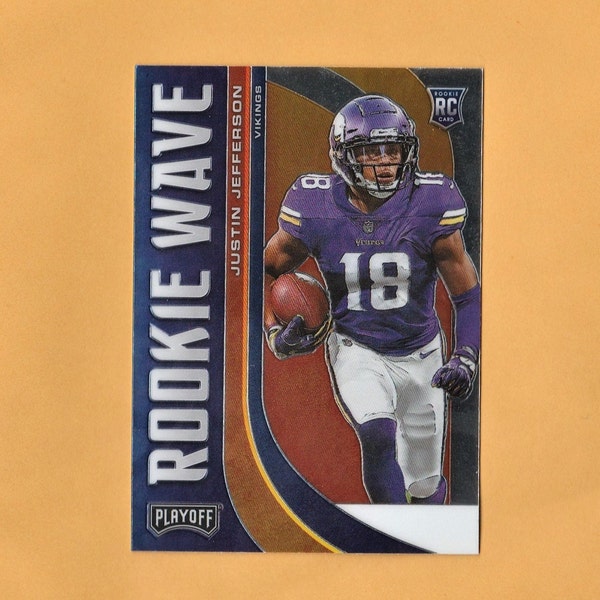 2020 Panini Playoff Rookie Wave #RW-9 Justin Jefferson Football Card