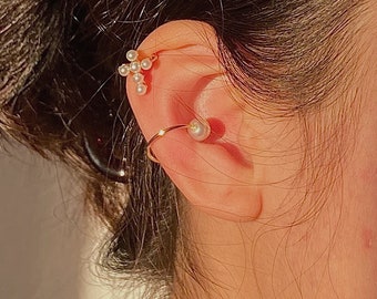 3pcs/set Cute Pearl Ear Clips No Piercing Earcuff Jewelry