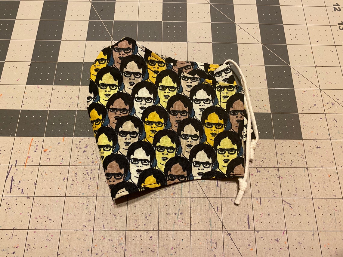 The Office Dwight Schrute Face Mask with Filter Pocket and Etsy