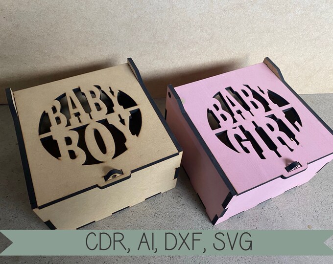 Laser Cut Baby Box Boy/girl Digital File - Etsy