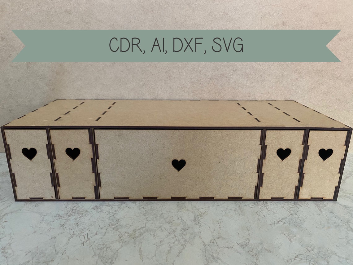 Laser Cut Drawer Box Digital File Download Etsy
