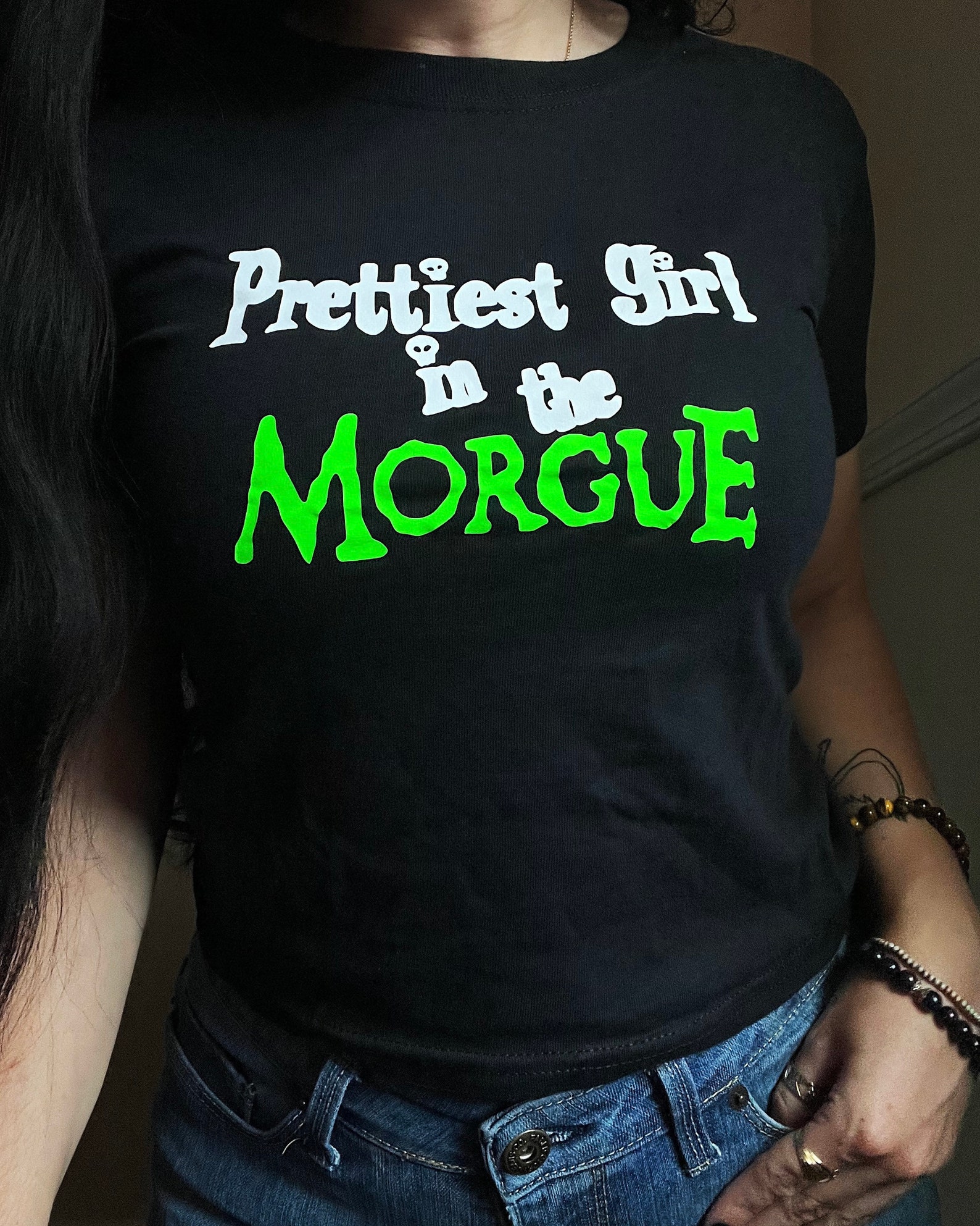 Prettiest Girl in the Morgue Baby Tee - Etsy