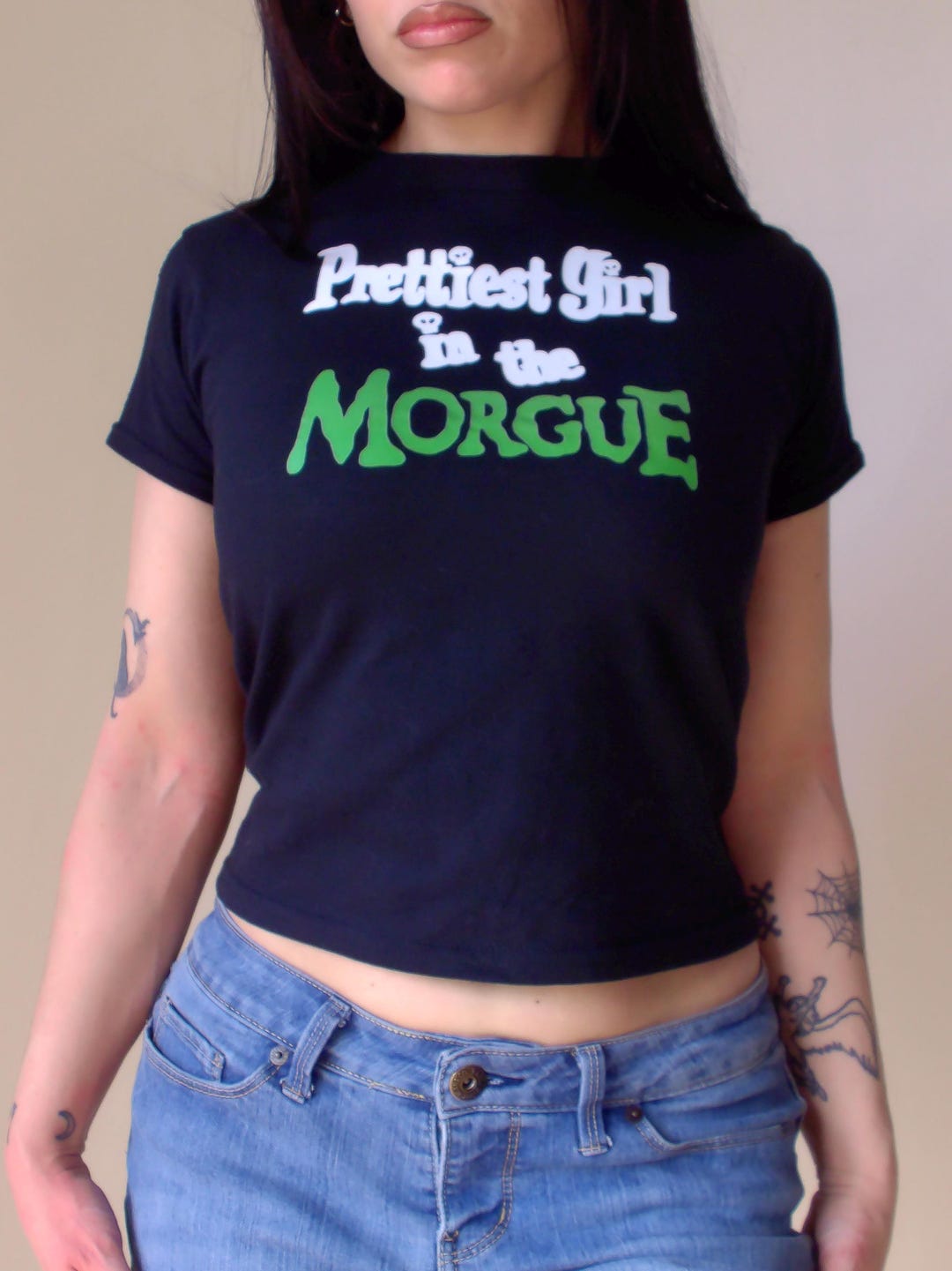 Prettiest Girl in the Morgue Baby Tee - Etsy