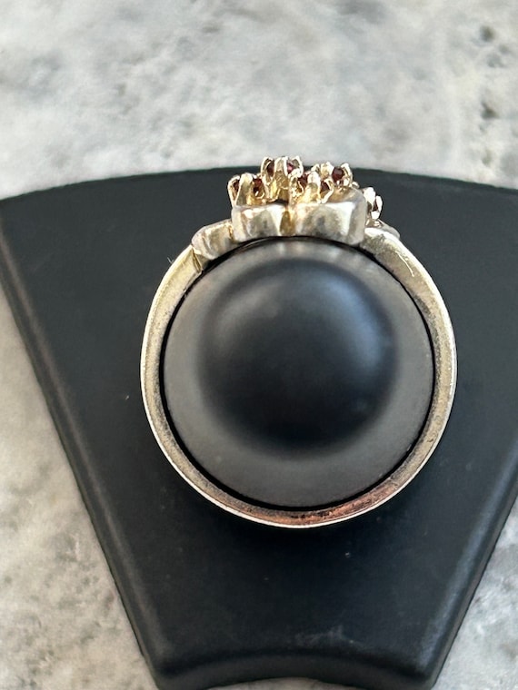 Vintage Gold Plated Ruby Ring: Mid Century July B… - image 5