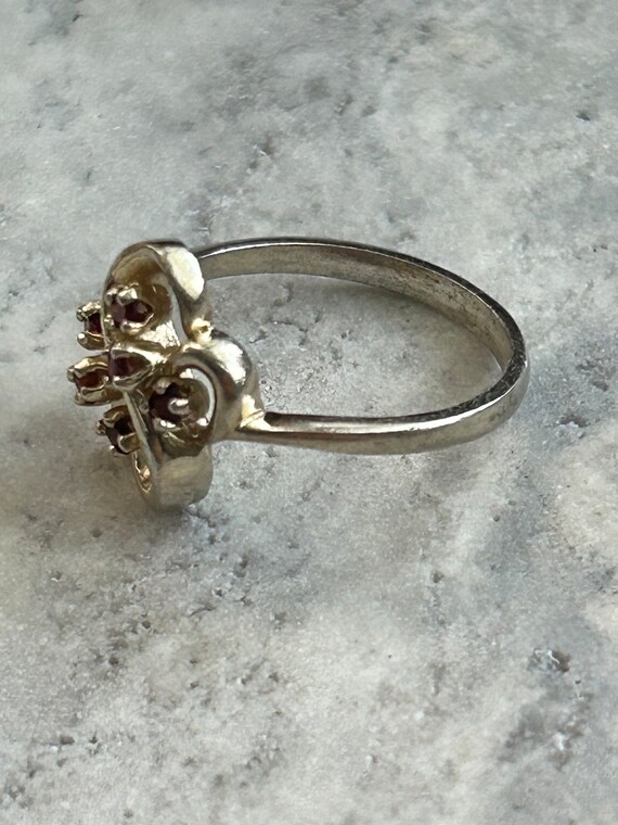 Vintage Gold Plated Ruby Ring: Mid Century July B… - image 9