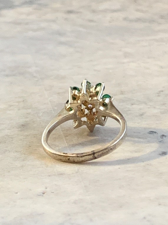 Vintage Emerald CZ Ring, Multi Emerald CZ Ring, G… - image 9