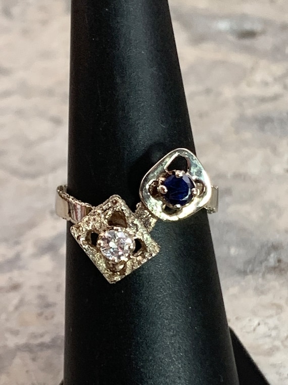 vintage sapphire diamond ring - Gem