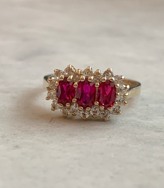 Simulated ruby ring discount