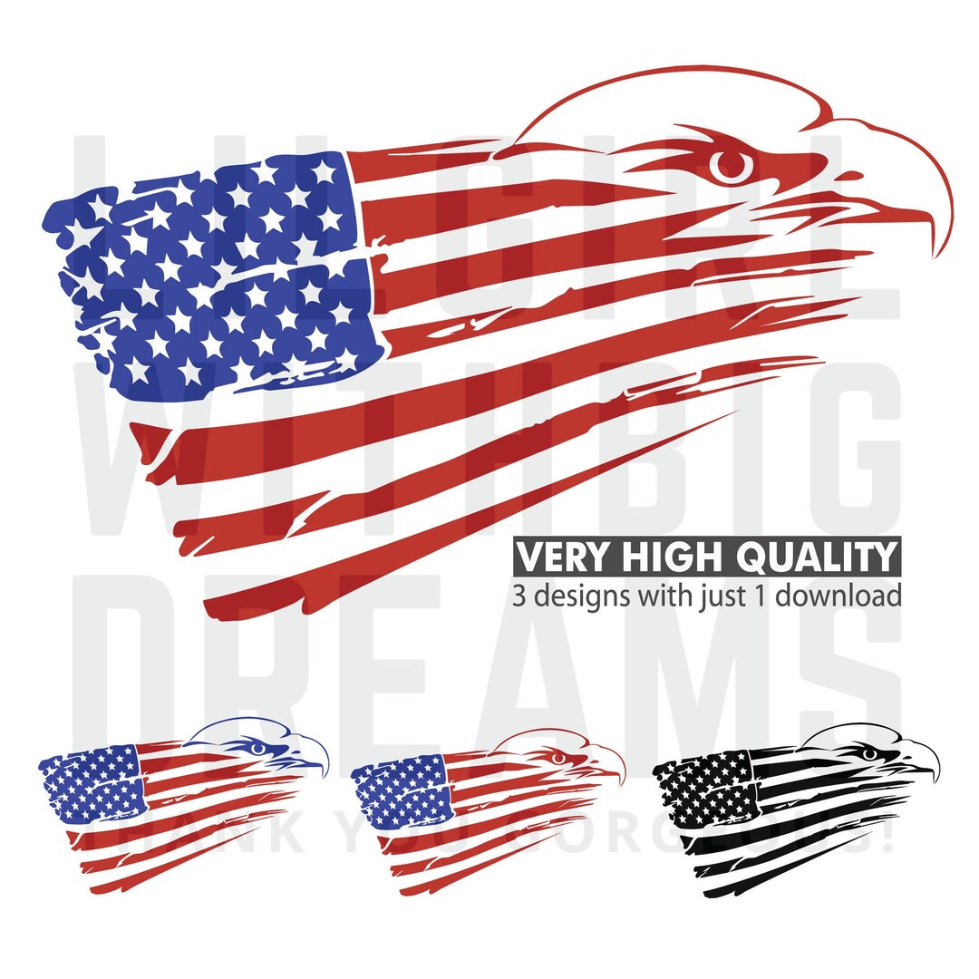 Eagle Flag SVG, USA Flag Clipart, 4th of July Svg, Patriotic Svg ...