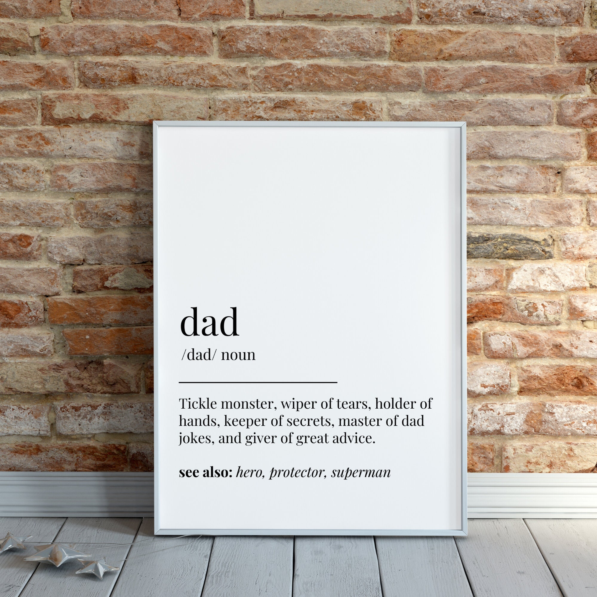 Dad Definition Printable Art Father's Day Gift Dad Quotes Print Dad ...