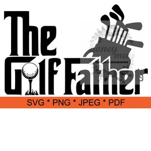 Golf, golfen, Vaderdag, The Golf Father, SVG, HTV, digitale download, silhouet, Happy Father's Day-shirt