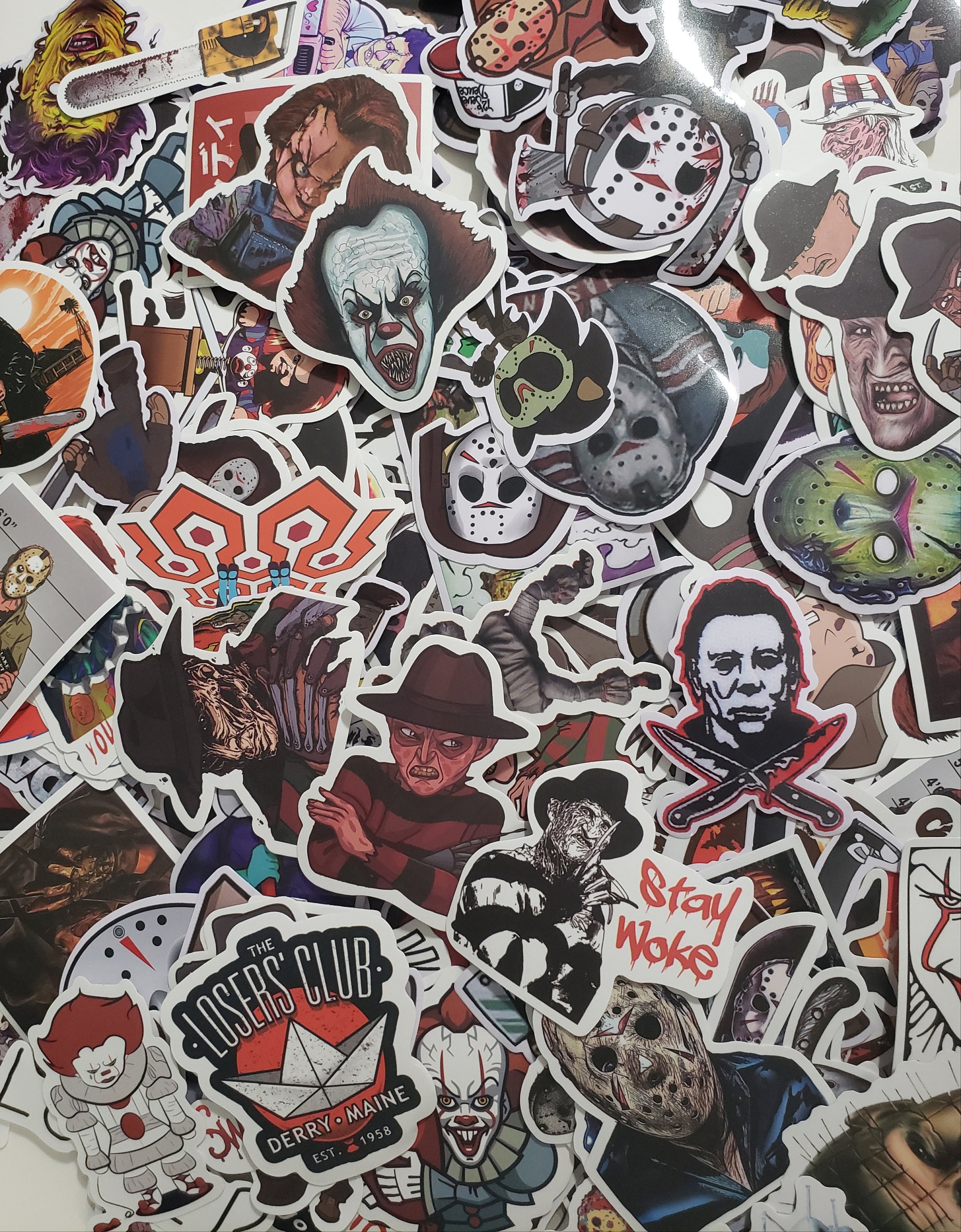 Horror Stickers Villain Movie Stickers 10 Pieces Assorted Etsy