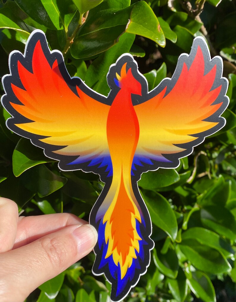 Phoenix Sticker Rising From the Ashes Permanent Vinyl - Etsy