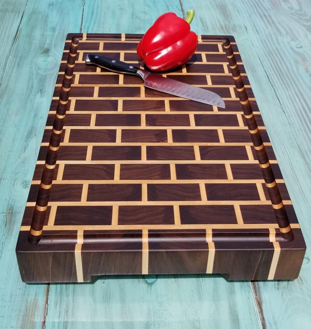 Heirloom Edition - Cherry Brick Wall End Grain Cutting Board (22