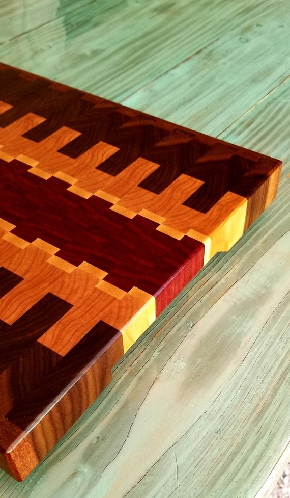 Black Walnut with Bloodwood and maple accents Wooden Carving Board Chiefs Board