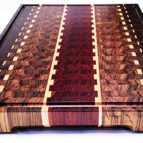 Zebra wood End Grain Cutting Board