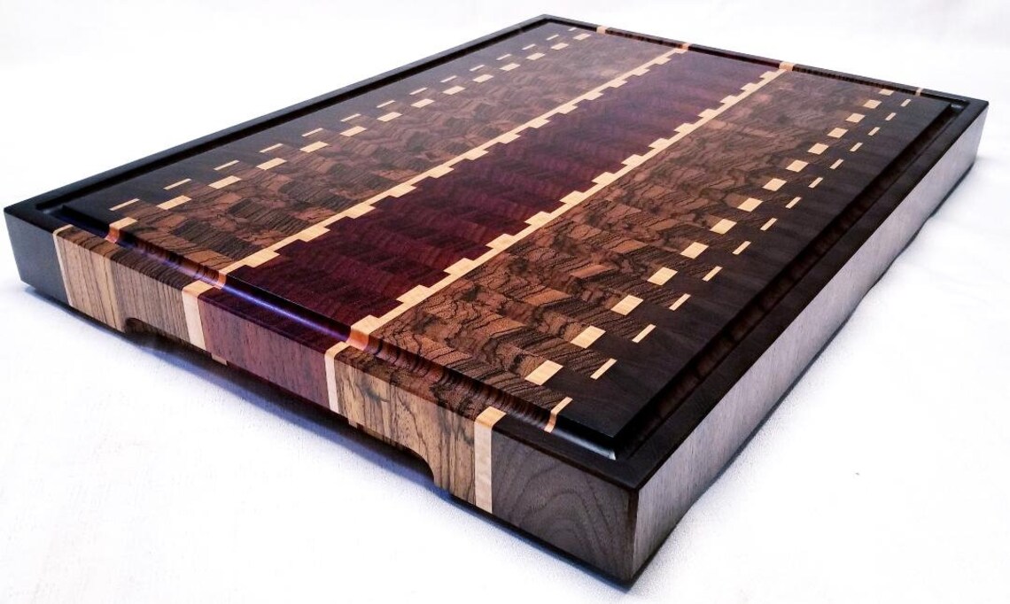Zebra Wood End Grain Cutting Board Etsy