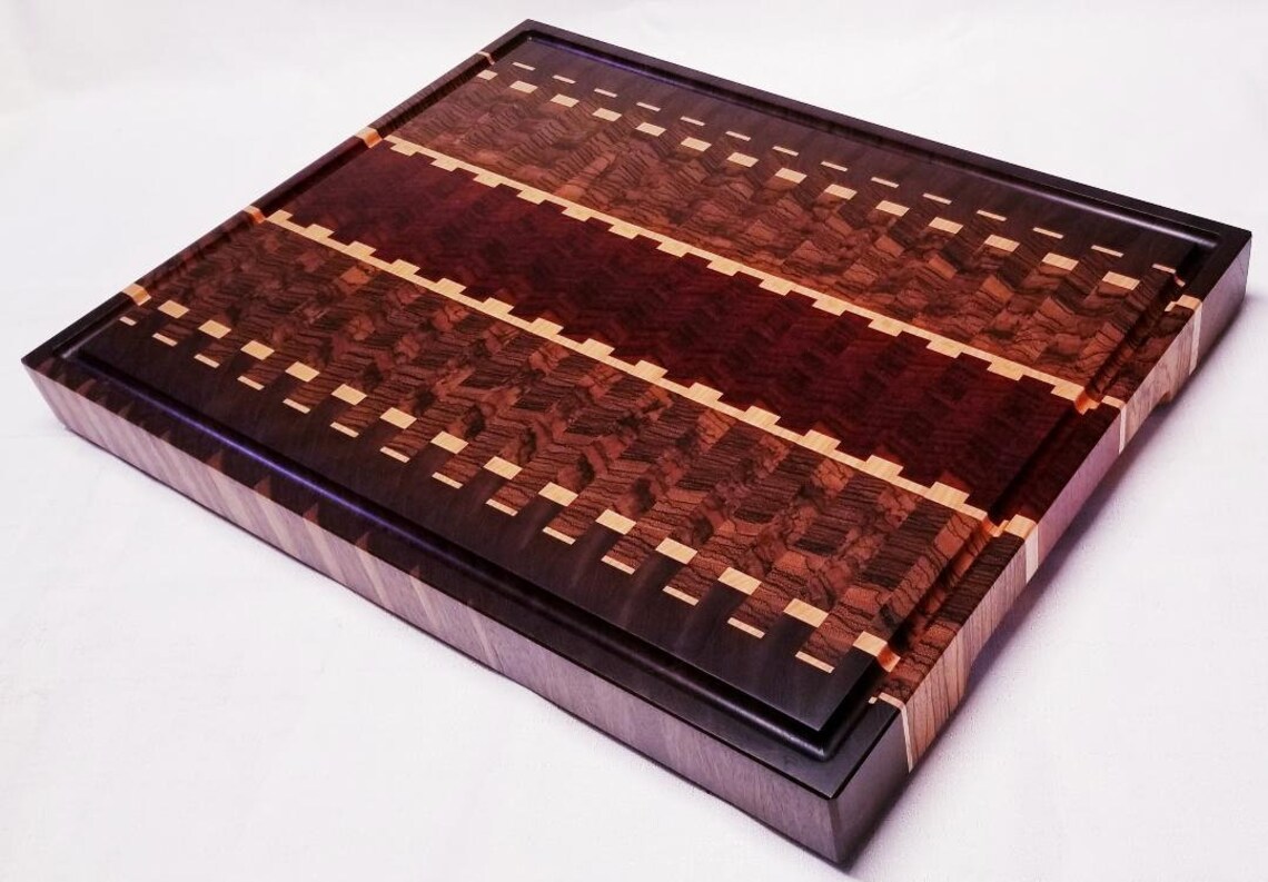 Zebra Wood End Grain Cutting Board Etsy