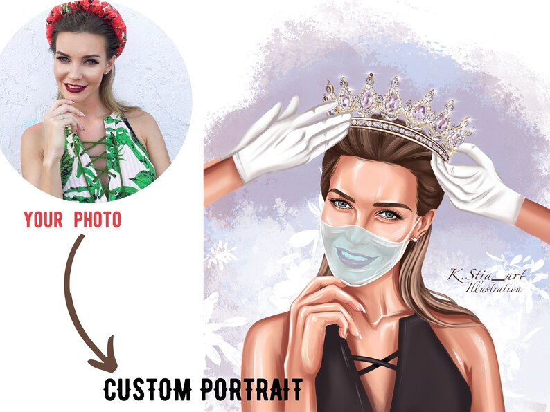 Instagram profile picture custom pop art portrait from photo | Etsy