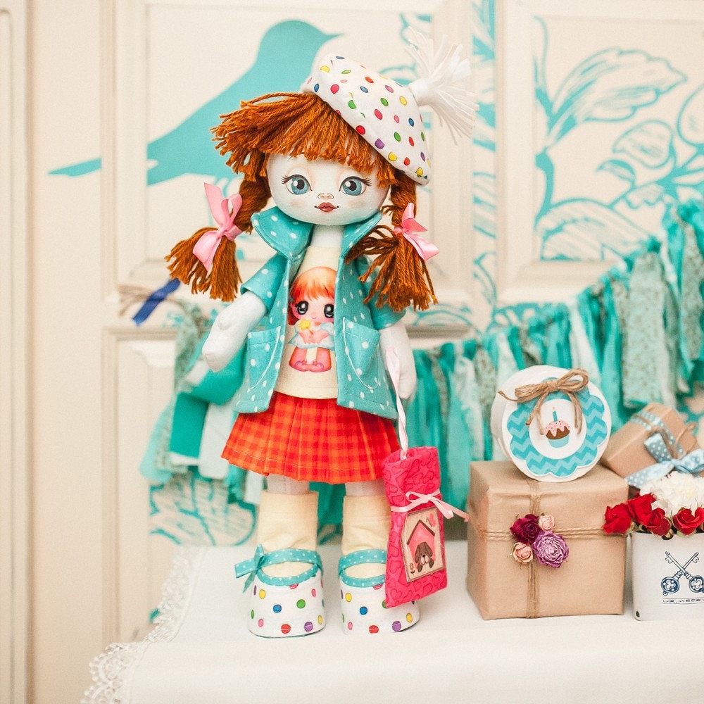 DIY doll making kit sew your own fabric toy ragdoll pattern Etsy