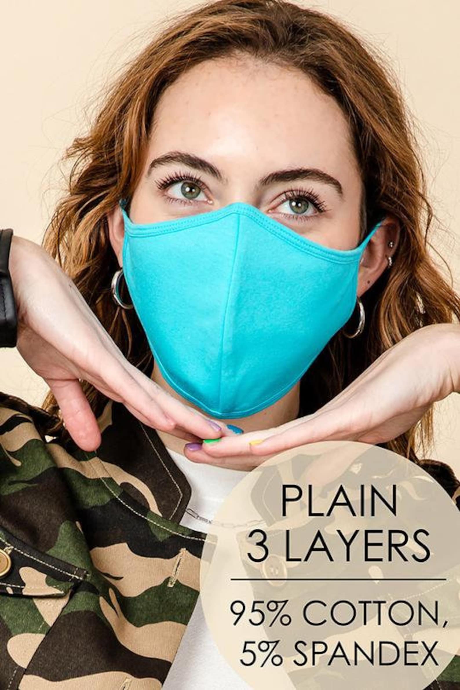 Cotton Face Mask Washable Reusable and Double Layered Cloth Etsy