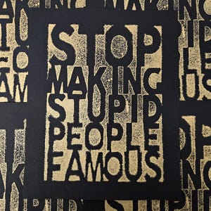 STUPID FAMOUS Punk Aufnäher zum aufnähen 11 x 14