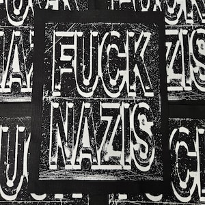 FCK RACISM Rückenpatch zum aufnähen Punk Patch 11 x 14