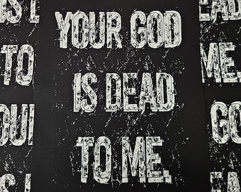 Toppa punk da cucire GOD IS DEAD 11 x 14
