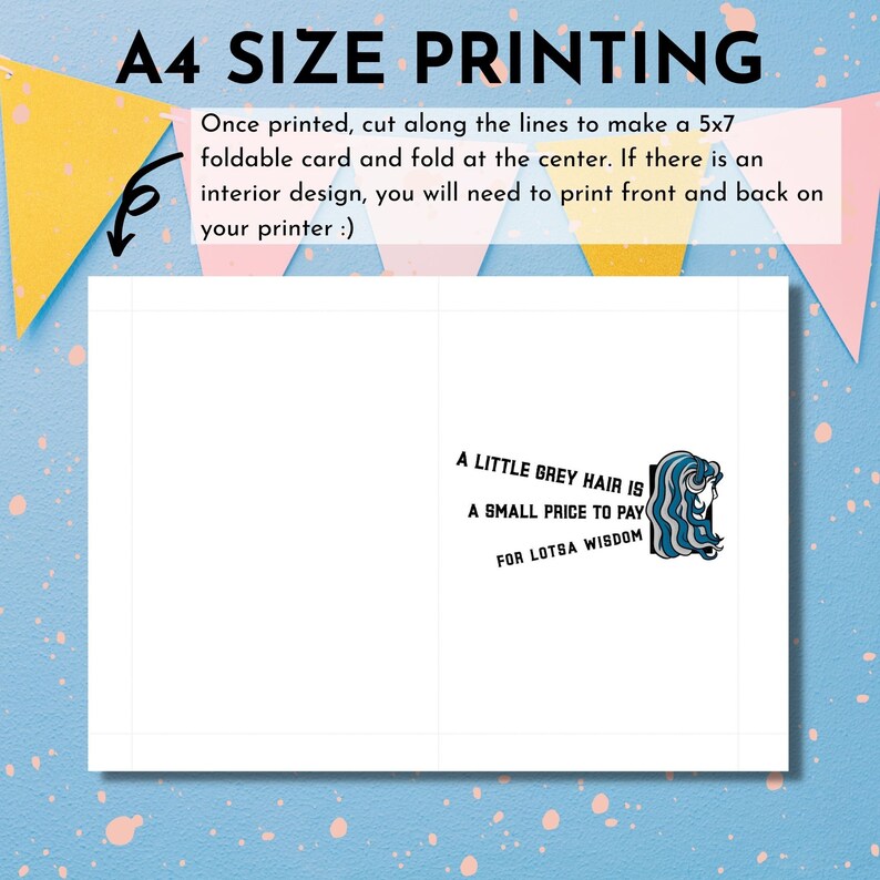 Funny Joke Printable Birthday Card for Girlfriend Grey Hair Etsy Canada