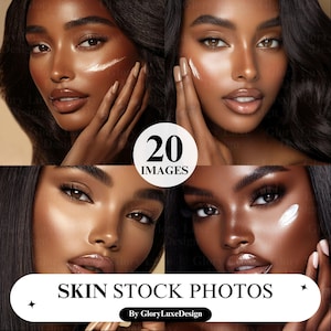 高級メラニン黒人女性スキンケアストック写真、スキンケアウェブサイト向けスキンケアモデル、スキンケアInstagramテンプレート、スキンケアビジネス