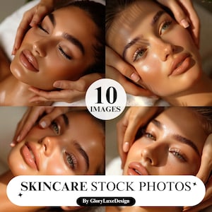 10 Esthetician Skincare Stock Photos, Spa Beauty Stock Images, Esthetics Cosmetic Business Graphic Design, Aesthetic Spa Model Photos