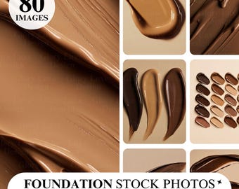 Dark Foundation Swatches Photo: Makeup Branding Stock Photos