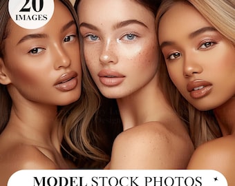AI Model Stock Photos: Diverse Beauty, Kommerzielle Nutzung (20 JPGs)