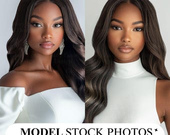 Elegant Black Woman Stock Photos: Beauty & Hair (10 JPGs)