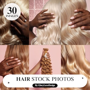 30 Blonde Hair Extension Stock Photos, Hair Salon, Hair Bundle Stock Images, Hair Banner, High Quality Stock Photo, Raw Hair, Hair Business