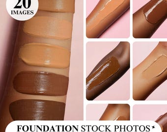 Dark Foundation Swatches Photo: Makeup Branding Stock Photos