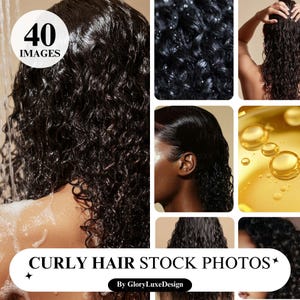 Curly Hair Stock Photos Hair Salon Photos,  Hair Care Stock Images, Luxury Curly Hair Instagram Reel Cover, Photos Digital Marketing