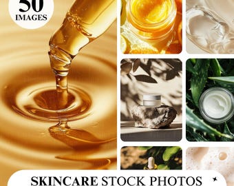 50 fotos de texturas para el cuidado de la piel: suero, crema y gel (descarga digital)