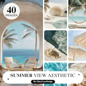 40 Summer Beach Faceless Marketing Photos, Instagram Stock Images, Neutral Aesthetic Tropical Stock Photo Social Media, Lifestyle Travel
