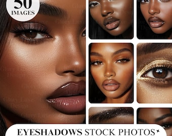 Fotos de archivo de sombras de ojos: modelos de sitios web de cosméticos y marcas de MUA (50 archivos JPG)