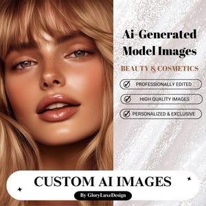 カスタム Ai 美容ストック写真、ヘア、まつ毛エクステ、眉、エステティシャンのストック写真、ブランディング用のメイクアップストック画像