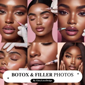 20 Lip Filler, Botox Stock Photos, African American Beauty Models, AI Models, Nurse Injector Stock Photos, Black Models Aesthetic